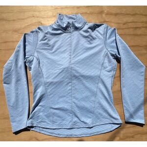 Expert Performance Womens Light Blue Textured Quarter Zip Cycling Jersey Medium